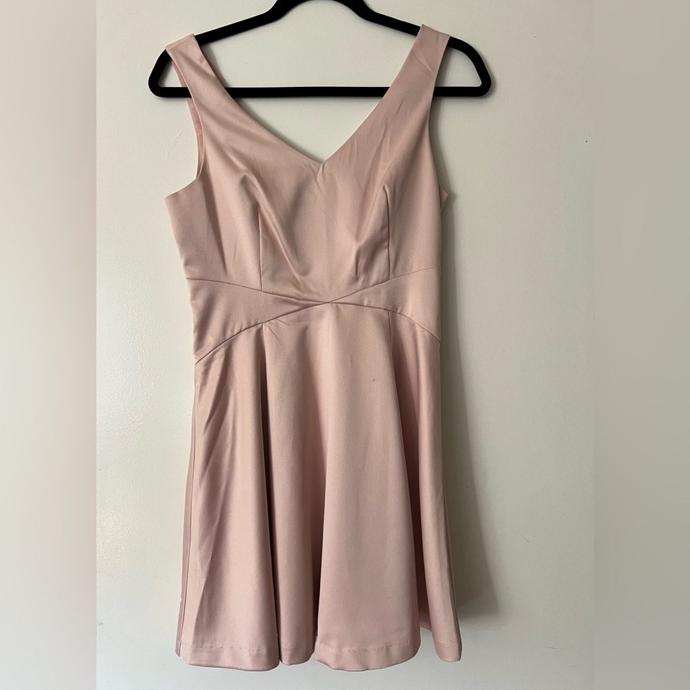 Satin pink dress